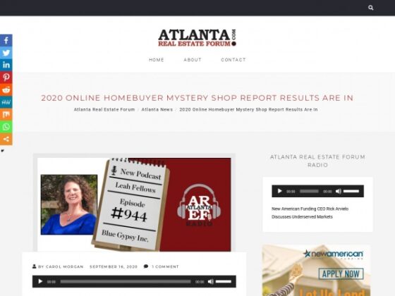 screenshot of atlanta real estate forum website